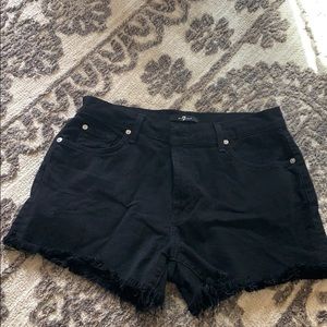 7 for All Mankind Black Denim Short
